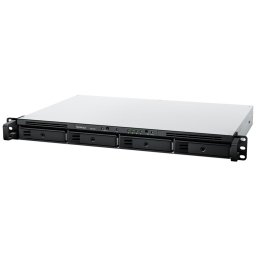 Мрежови диск (NAS) Synology RS422+, двуядрен AMD Ryzen R1600 2.6/3.1 GHz, без твърд диск (4x 3.5" SATA 6Gb/s), 2GB DDR4, 2x RJ-45 1GbE, 1x USB 3.2