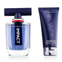 Tommy Hilfiger Impact комплект за мъже Eau de Toilette 100 ml + Eau de Toilette 4 ml + Душ гел 100 m опция Blue Cover