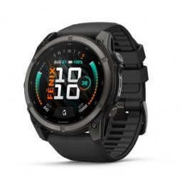 Garmin fēnix® 9 - 51 мм Carbon Grey DLC Titanium с Black силиконова каишка