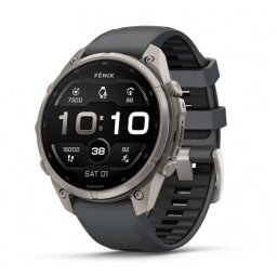 Garmin fēnix® 9 Pro - 47 мм Titanium с Graphite/Black силиконова каишка