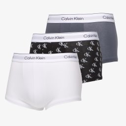 Боксерки Calvin Klein Low Rise Trunk 3Pk White/ Collegiate Logo Back/ Turbule S