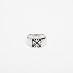 Пръстен Off-White Enamel Arrow Ring Silver/ Black 64
