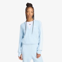 Пуловер adidas Adiluna Season 2 x Jennie Knitted Wrap Around Cardigan Wonder Blue XS