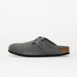 Birkenstock Boston Soft Footbed Suede Leather Basalt Gray Tonal Fb 37
