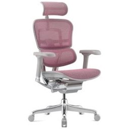 Работен стол Antares ERGOHUMAN 2 ELITE GREY, до 159кг, мрежа, синхронен механизъм, регулируеми подлакътници, регулируема облегалка, лумбална опора, коригиране на височината, розов