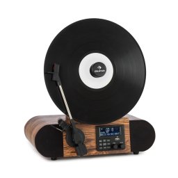 Auna Verticalo SE DAB ретро грамофон DAB+ UKW тунер USB BT AUX дърво (TTS6_VerticaloSE DAB)