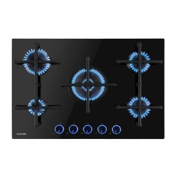 Klarstein Illuminosa 5 газов котлон с 5 горелки Sabaf, стъклокерамика (CGCH6-Illuminosa-5)