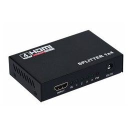 Сплитер DeTech DF18263, 1x HDMI вход към 4x HDMI изхода, 3D, Full HD