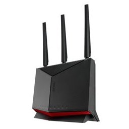 Рутер Asus RT-BE86U, 6800Mbps, 2.4GHz (1032Mbps)/ 5GHz (5764Mbps), Wireless BE, 3x LAN 10/100/1000/2500Mbps, 1x LAN/WAN 10/100/1000/10000Mbps, 1x WAN/LAN 10/100/1000/2500Mbps, USB, 3 външни антени