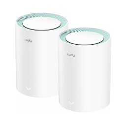 Безжична Wi-Fi система Cudy M1300, 1200Mbps, 2.4GHz (300Mbps)/5GHz (867Mbps), Wireless AC, 1x LAN 100/1000, 1x WAN 100/1000, 2 вътрешни антени, 2 бр.