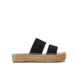 Manebi Чехли Hamptons Double Sole 2 Bands Sandals K 1.0 JB Черен