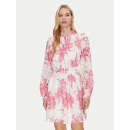 Guess Коктейлна рокля W5GK07 WH4K2 Бял Regular Fit