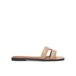 Tommy Hilfiger Чехли Th Logo Strap Mule FW0FW08671 Бежов