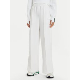 Lacoste Долнище анцуг XF7374 Бял Wide Leg
