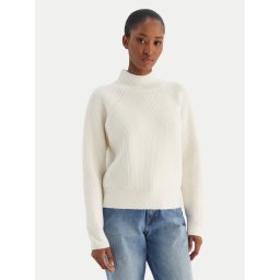 Calvin Klein Jeans Пуловер Woolen Stitch LV044D372G Бял Regular Fit