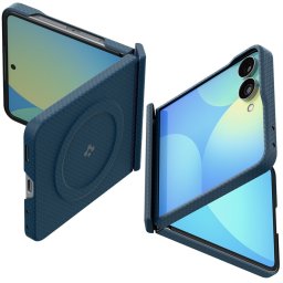 Кейс Spigen Air Skin Aramid за Samsung Galaxy Z Flip 8, MagSafe, Тъмносин