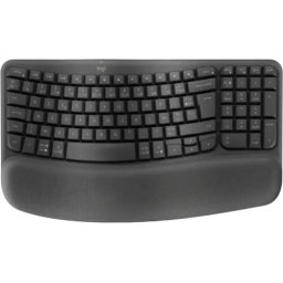 Клавиатура Logitech Wave Keys wireless ergonomic keyboard - GRAPHITE - US INT`L - 2.4GHZ/BT - N/A - INTNL-973 - UNIVERSAL