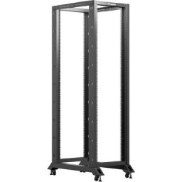 Комуникационен шкаф Lanberg open rack 19" 42U 600x1000 black