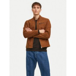 Jack & Jones Яке от имитация на кожа Rocky 12147218 Кафяв Regular Fit