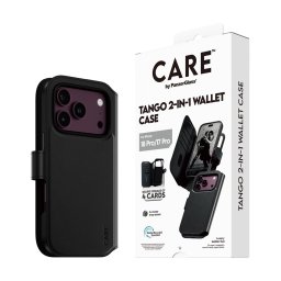 Кейс CARE by PanzerGlass за iPhone 18 Pro/17 Pro, Tango 2-in-1 Wallet Black w. MagSafe