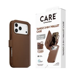 Кейс CARE by PanzerGlass за iPhone 18 Pro Max/17 Pro Max, Tango 2-in-1 Wallet Brown w. MagSafe