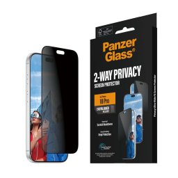 Стъклен протектор PanzerGlass за iPhone 18 Pro, 2-Way Privacy, Ultra-Wide Fit w. EasyAligner