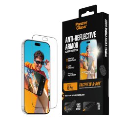 Стъклен протектор PanzerGlass за iPhone 18 Pro, Anti-reflective Armor w. FASTFIT IN-A-BOX