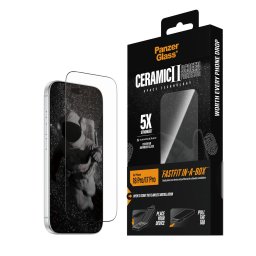 Стъклен протектор PanzerGlass за iPhone 18 Pro/17 Pro, Ceramic w. FASTFIT IN-A-BOX