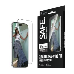 Стъклен протектор Safe за iPhone 18 Pro/17 Pro, Ultra-Wide Fit m. EasyAligner