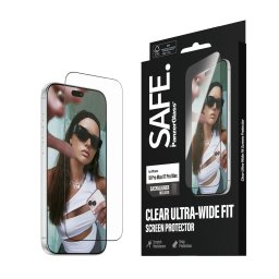 Стъклен протектор Safe за iPhone 18 Pro Max/17 Pro Max, Ultra-Wide Fit m. EasyAligner