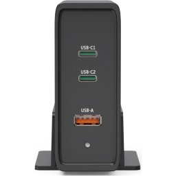 HAMA Зарядна станция 140W, USB-C, 3 порта, GaN, Power Delivery (PD)