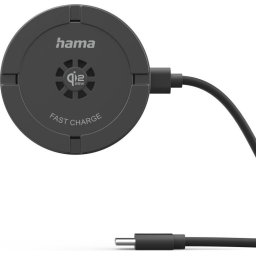 HAMA Безжично зарядно устройство Qi2 25W, бързо зареждане, черно