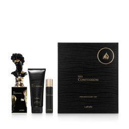 Lattafa His Confession комплект за мъже Eau de Parfum 100 ml + Парфюмна вода миниатюра 12 ml + Душ г