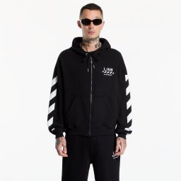 Суитшърт L/AB c/o Off-White™ Diag Full Zip Hoodie Black M