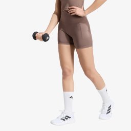 Къси панталони adidas 3 Stripes Studio All Me Booty Short Leggings Earth Strata XS/5