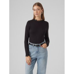 Vero Moda Блуза 10295141 Черен Slim Fit