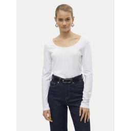 Vero Moda Блуза Maxi My 10228809 Бял Slim Fit