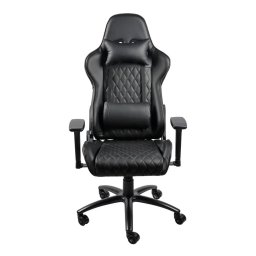 Геймърски стол Xmart XGC-203B Pro, до 120кг. макс тегло, еко кожа, газов амортисьор, коригиране на височината, регулируем люлеещ механизъм, черен