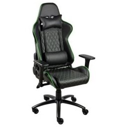 Геймърски стол Xmart XGC-203G Pro, до 120кг. макс тегло, еко кожа, газов амортисьор, коригиране височина, регулируем люлеещ механизъм, черен/зелен