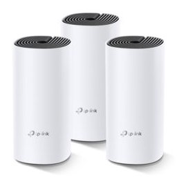 Безжична Wi-fi система TP-Link Deco M4 (3pack), 1200Mbps, 2.4GHz (300 Mbps), 5GHz (867 Mbps), 2x Gigabit Ethernet Ports, 2 Internal dual-band antennas per Deco unit
