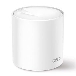 Безжична Wi-fi система TP-Link Deco X50 (1-pack), 3000Mbps, 2.4GHz (574 Mbps), 5GHz (2402 Mbps), Wireless AX, 3x LAN/WAN, 2 вътрешни антени
