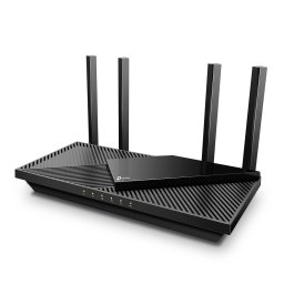 Рутер TP-Link Archer AX55, 3000Mbps, 2.4GHz (574 Mbps)/ 5GHz (2402 Mbps), Wireless AX, 4x LAN 1000, 1x WAN 1000, 1x USB 3.0, 4x външни антени