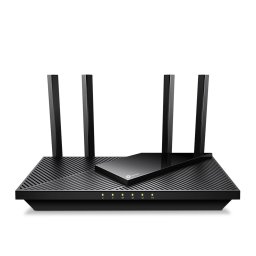 Рутер TP-Link Archer AX55 Pro, 3000 Mbps, 2.4GHz(574Mbps)/5GHz(2402 Mbps), Wireless AX, 1x LAN/WAN 10/100/1000/2500, 3x LAN 10/100/1000, 1x WAN/LAN 10/100/1000, 4x фиксирани външни антени, 1x USB 3.0