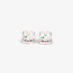 MAPLE Cross Earrings Silver 925 / Topaz Universal
