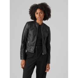 Vero Moda Яке от имитация на кожа Favodona 10288555 Черен Regular Fit