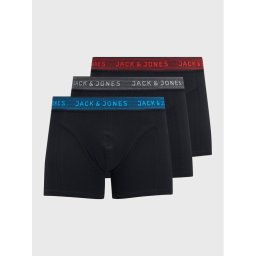 Jack & Jones Комплект боксерки Waistband 12127816 Черен