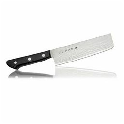 Кухненски нож Tojiro DP Damascus Nakiri Knife, 165mm дължина на острието, VG-10 стомана, черен