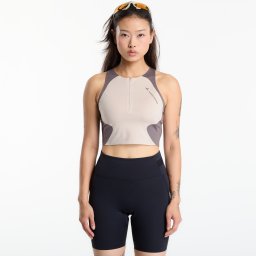 adidas x Hermanos Koumori Running Crop Top Wonder Beige/ Charcoal S