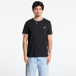 Тениска FRED PERRY Twin Tipped T-Shirt Black XL