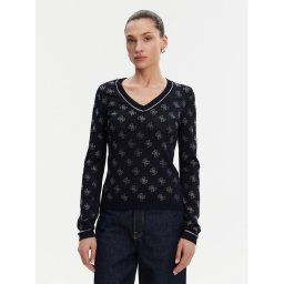 Guess Пуловер W5GR07 Z3D60 Тъмносин Regular Fit